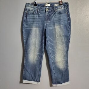 Vintage America Blues Boho Crop Distressed Jean Womens Size 10